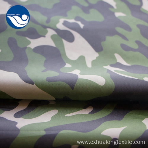 Black And White Camouflage Print Fabric